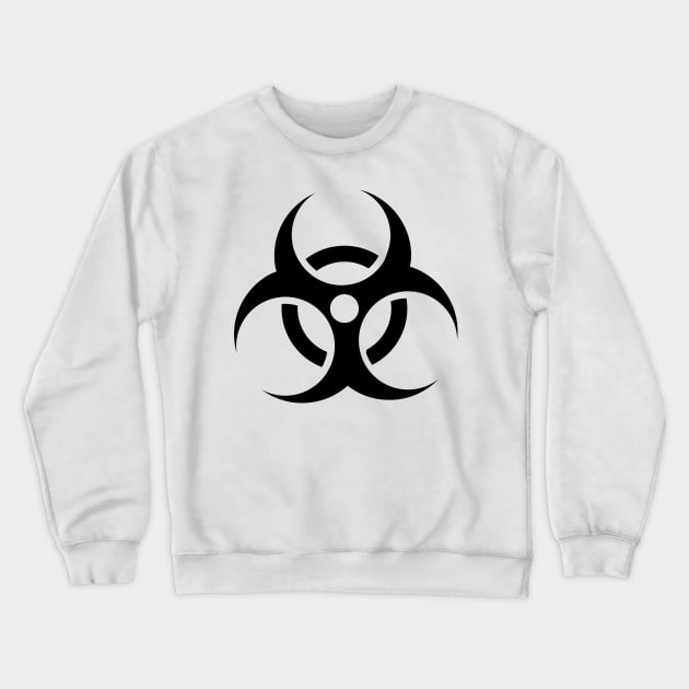 Biohazard Black Crewneck Sweatshirt by XOOXOO